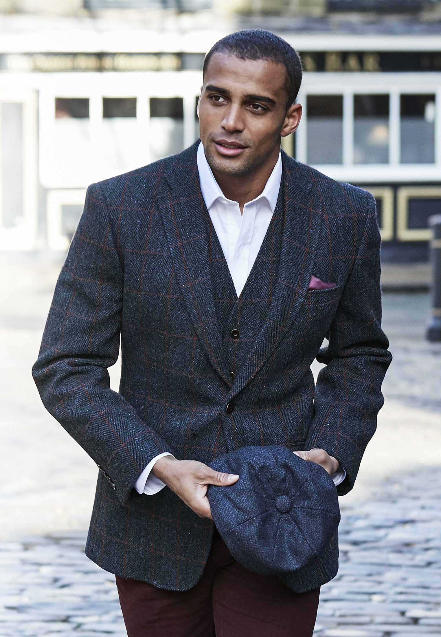 blue harris tweed jacket