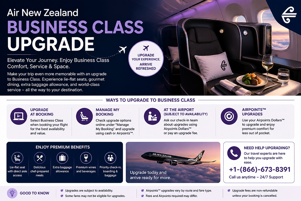 How to Upgrade to Air New Zealand Business Class for Less