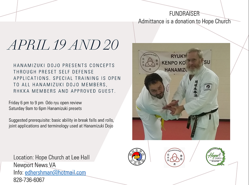 Special Training April 19 and 20