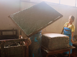 Transferring Pulp on Stacked Sheets