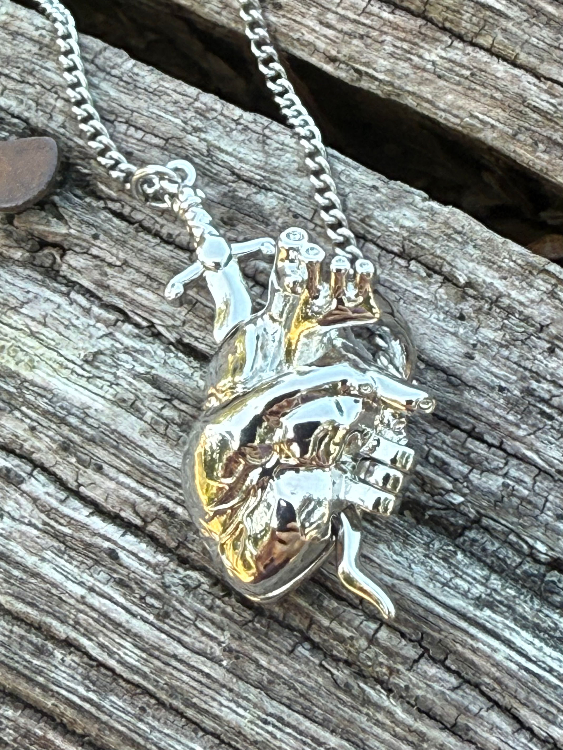 Heart Necklace | White Gold