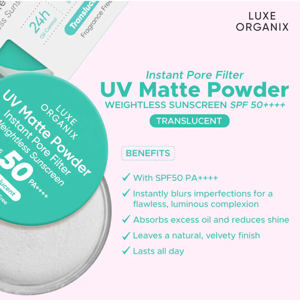 Thumbnail: Luxe Organix 24H Zero Sebum Instant Pore Blurring Weightless Matte Powder SPF 50