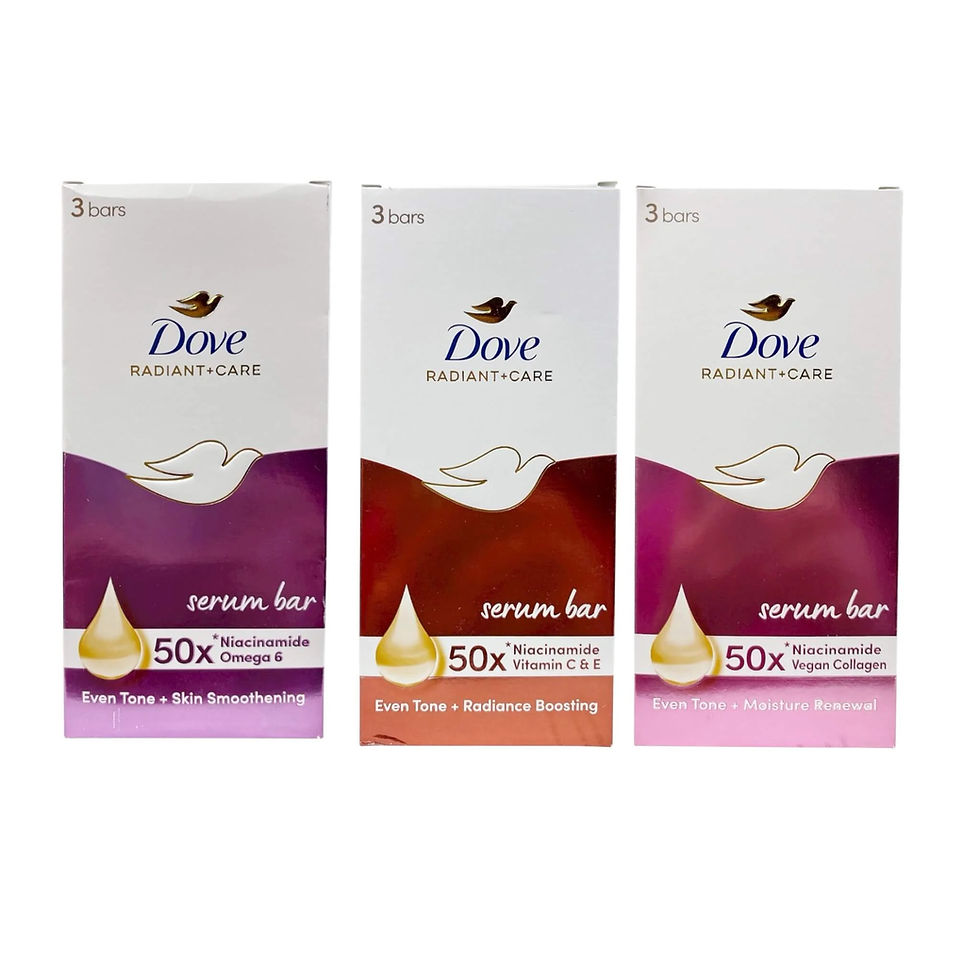 Thumbnail: Dove Radiant+Care Serum Bar Triples 50x Niacinamide + Vegan Collagen 90g (3 bars