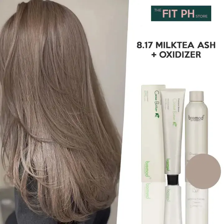 Thumbnail: Bremod Hair Color Dye Cream 100ml & Oxidizer (Milktea Ash Blond) 