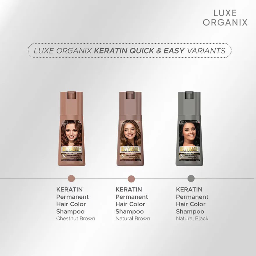 Thumbnail: Luxe Organix Hair Color Shampoo Natural Brown 200ml