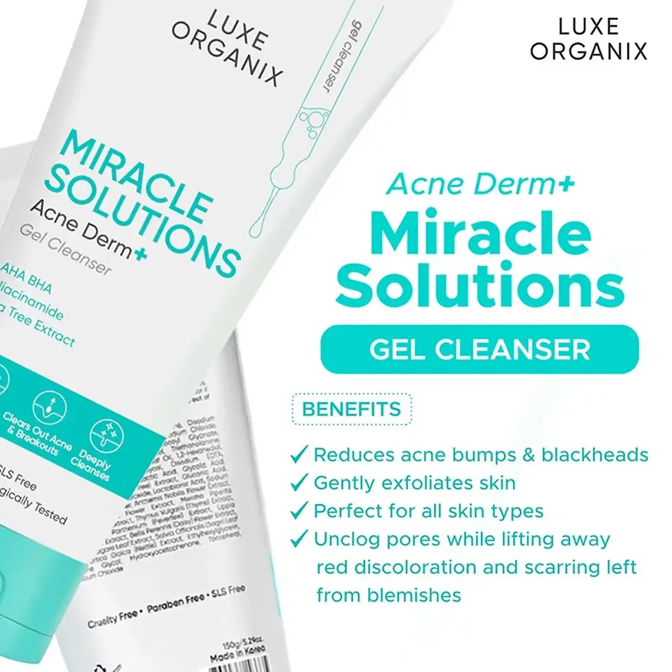 Thumbnail: Luxe Organix Miracle Solutions Acne Derm+ Gel Cleanser 150g