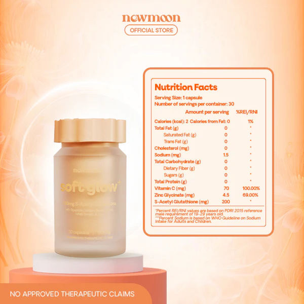 Thumbnail: New Moon Soft Glow+ Glutathione Supplement New and Improved (30 Capsules)