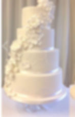 white wedding cake