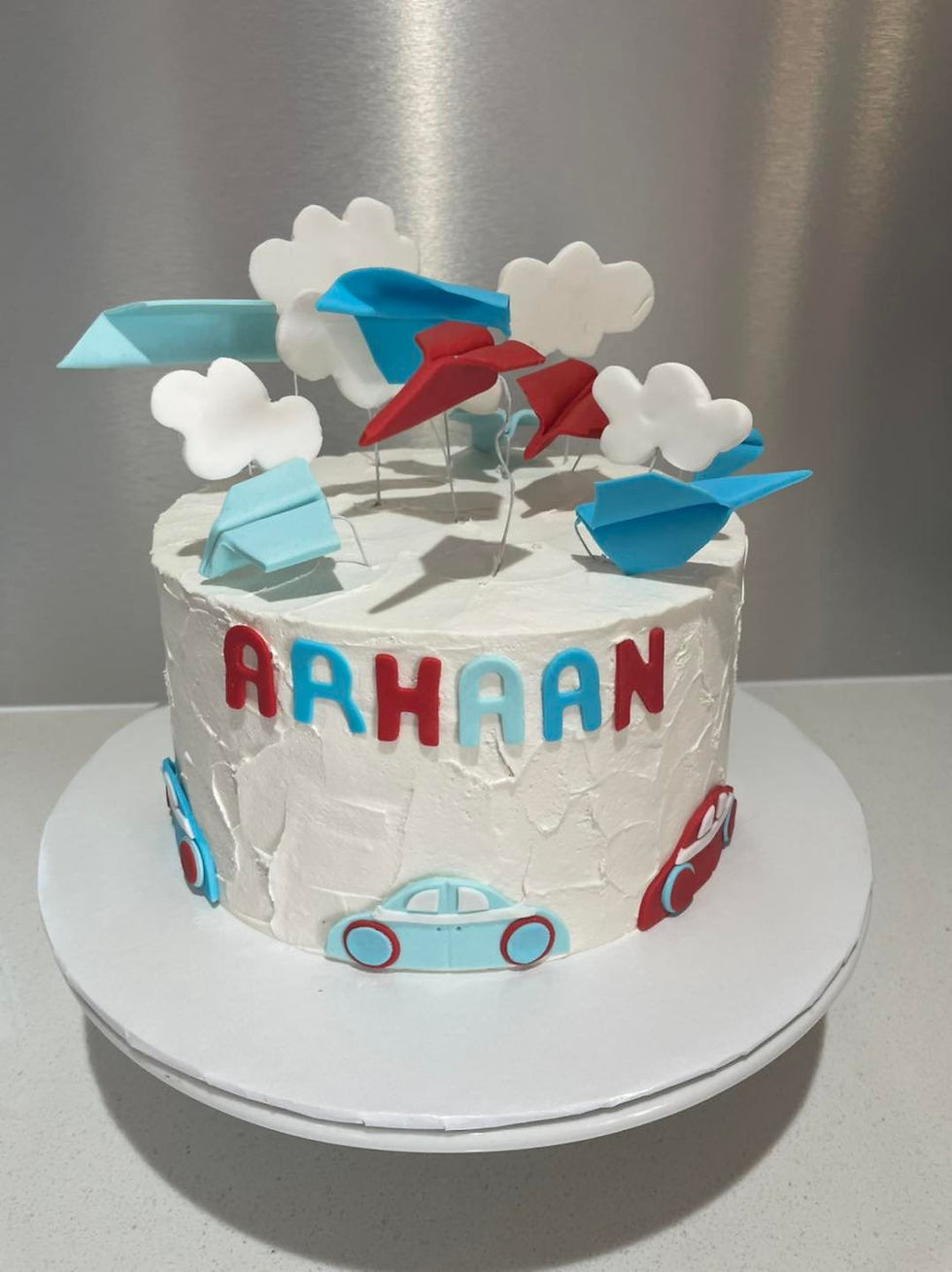paper aeroplane cake