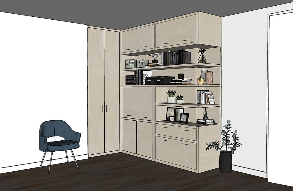 Built-In Desk Cabinet