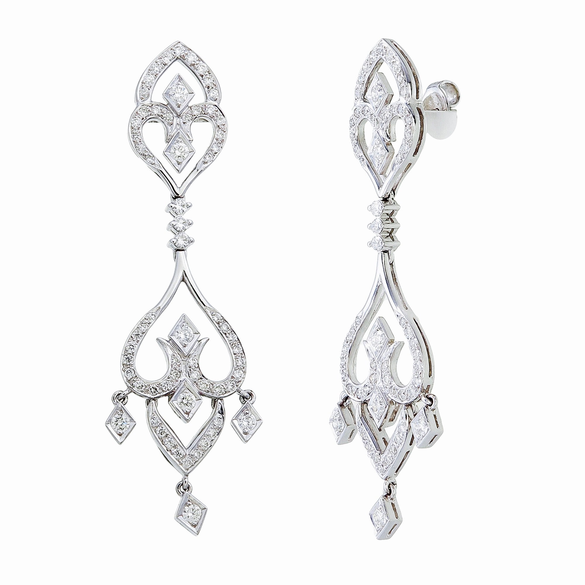 Cassandane Persian Chandelier Diamond Earrings