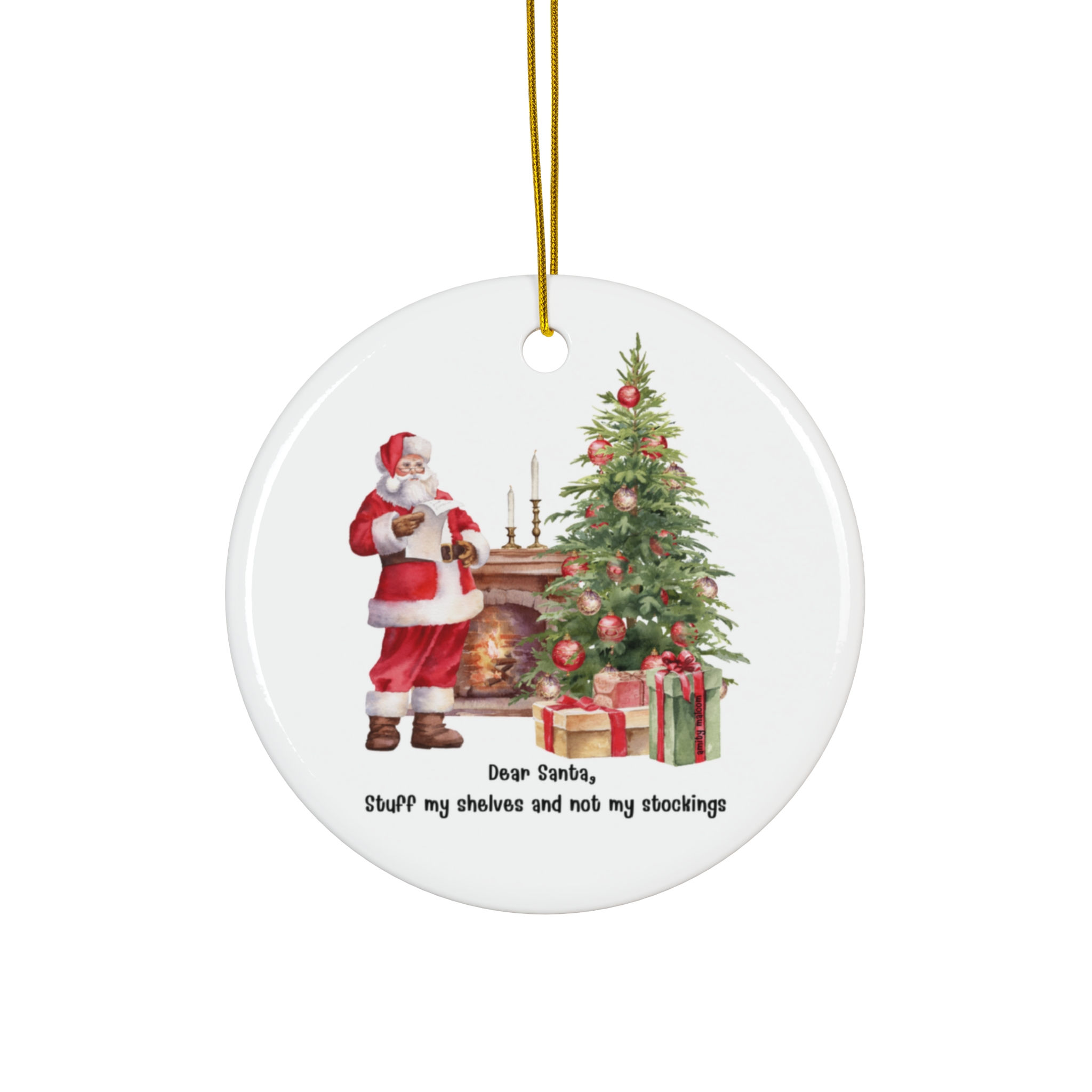 Stuff My Shelves Ornament