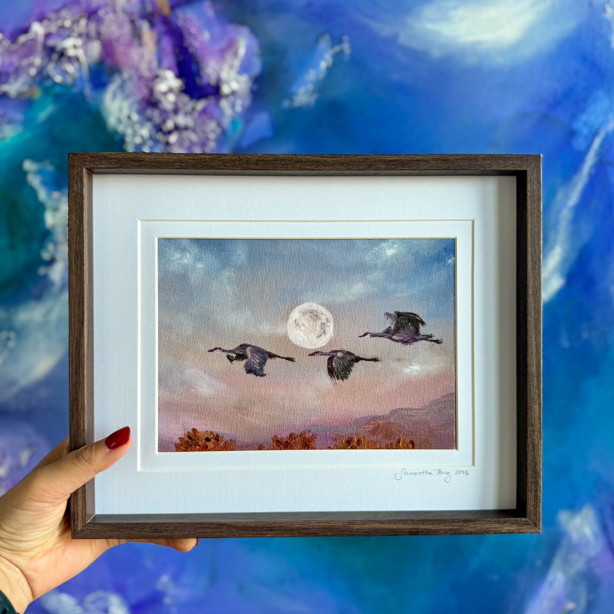 Moonlight Cranes III