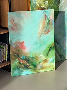 Blossom after the rain abstract painting