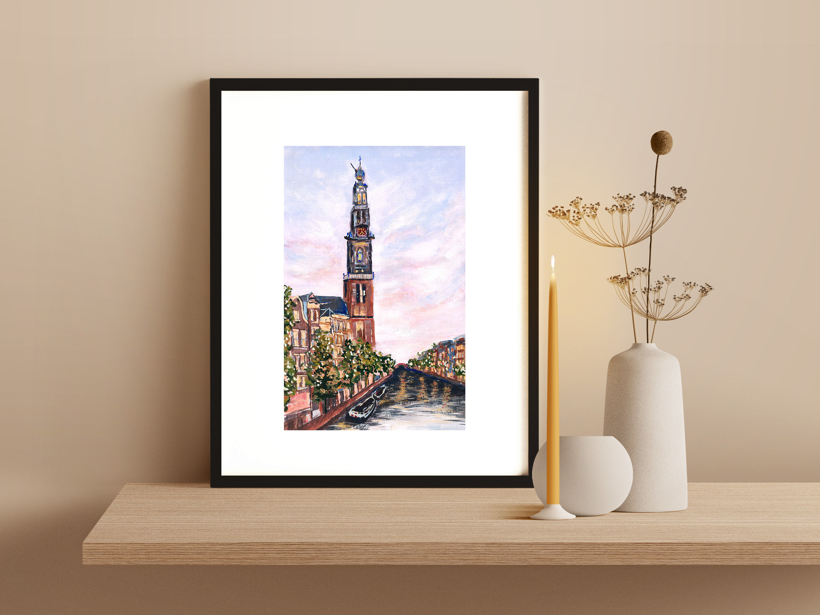 Amsterdam Westerkerk Cityscape