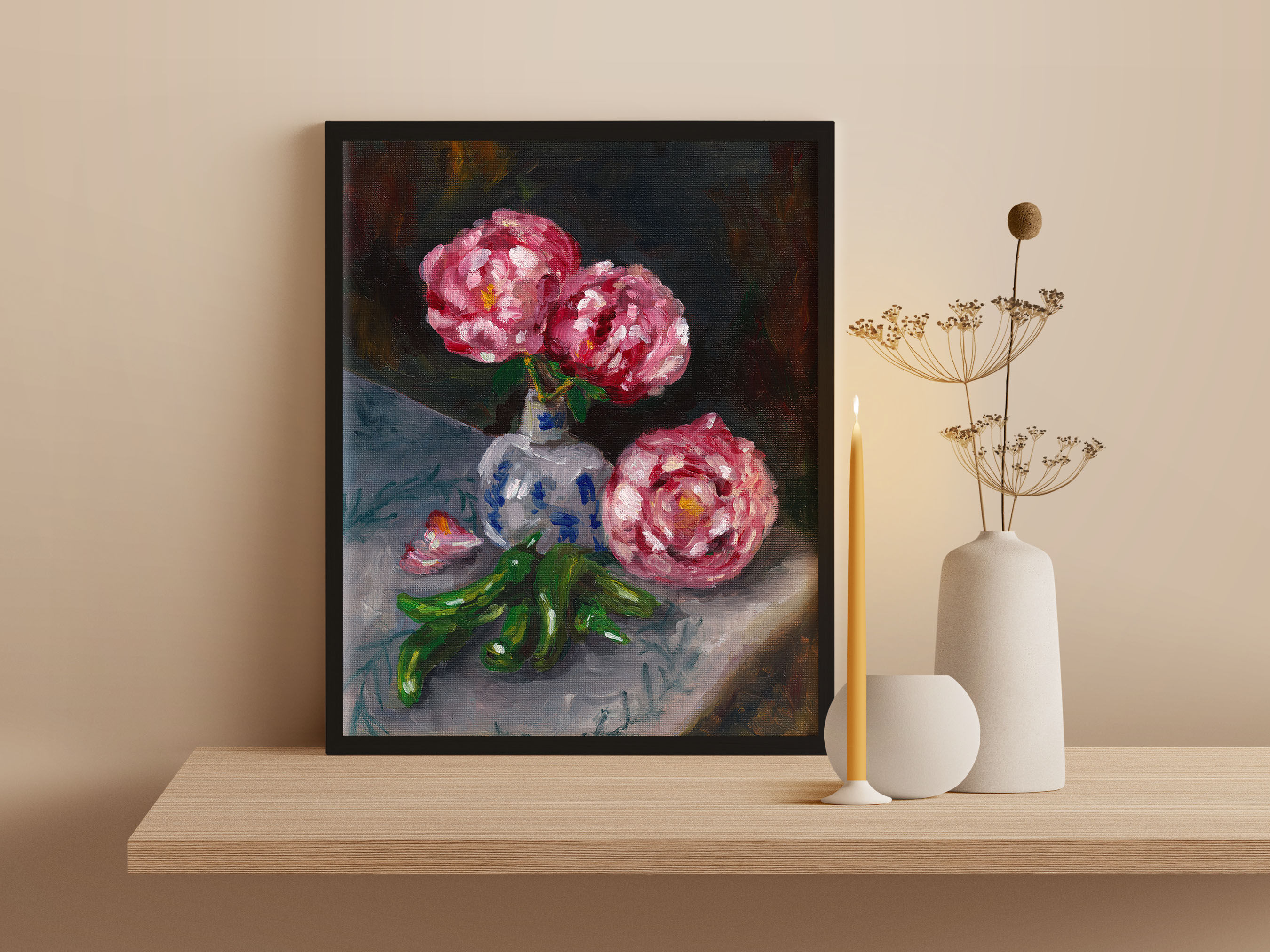 wall art flowers painting