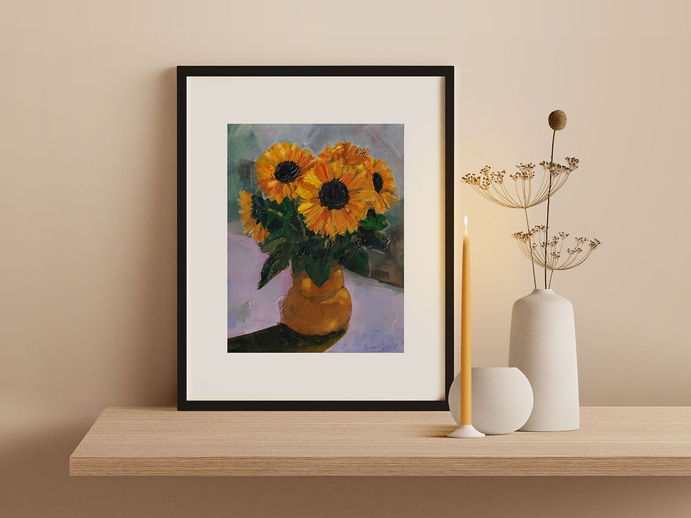 Thumbnail: sunflower painting van gogh style