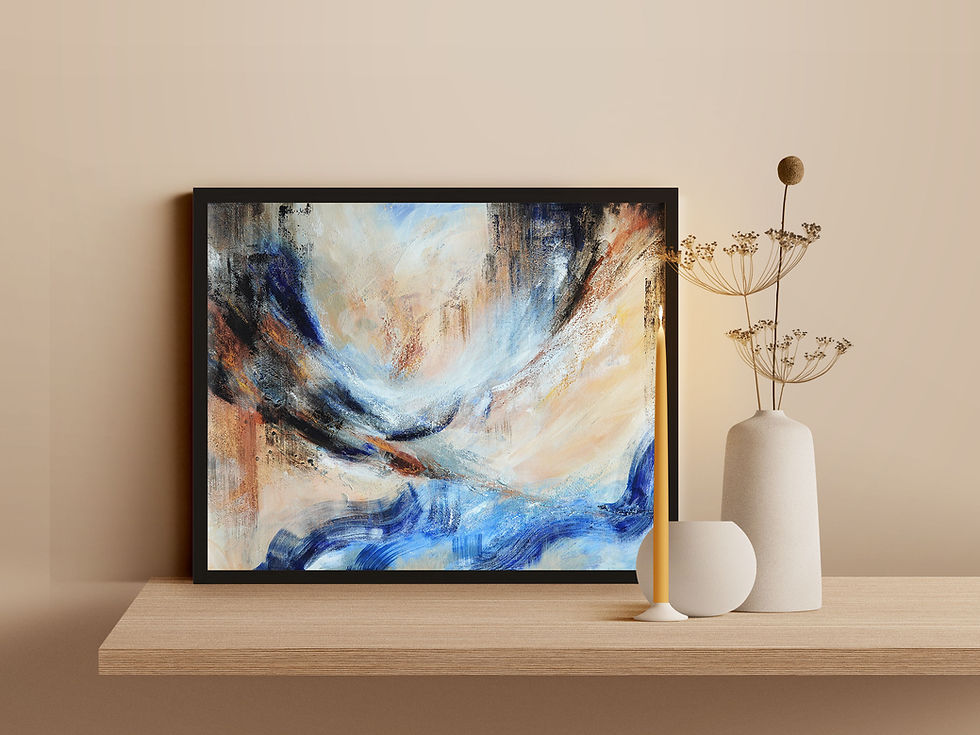 Thumbnail: wall art textured blue abstract