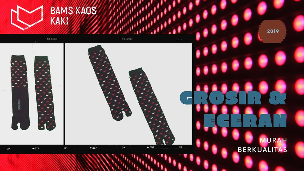 Thumbnail: Kaos Kaki Jempol Motif Hitam