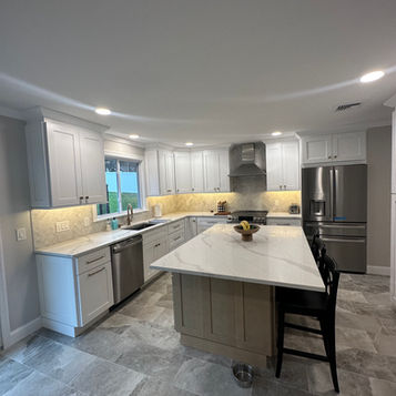 White Shaker Kitchen Renovation in Chester New Jersey
