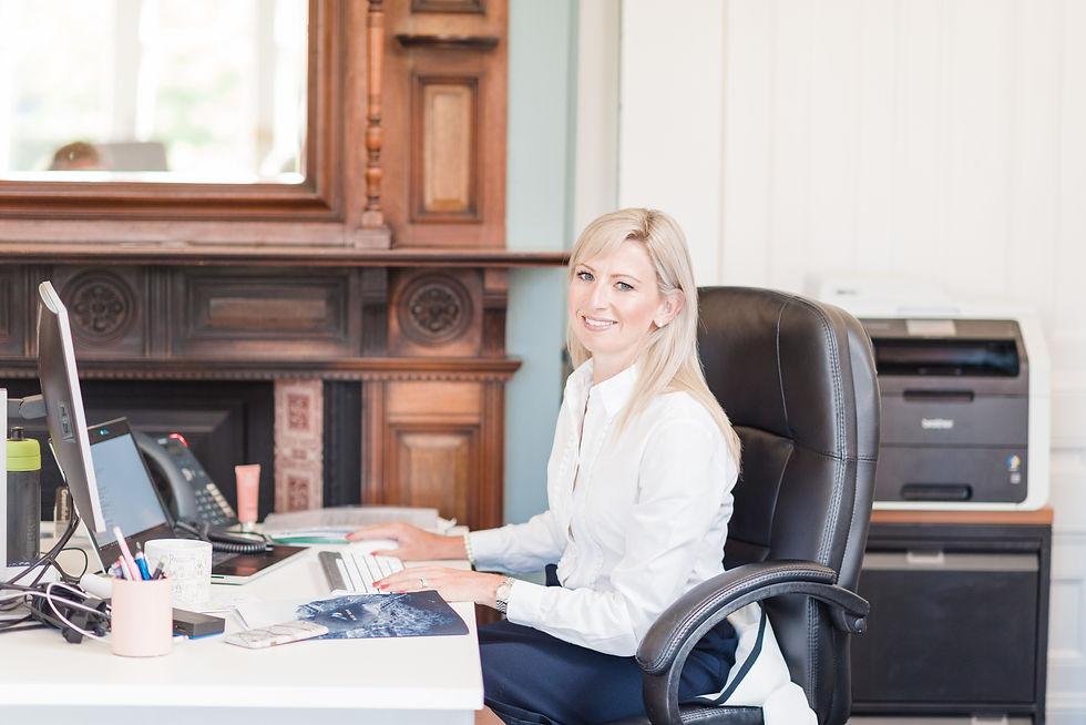 Accountant sat at desk