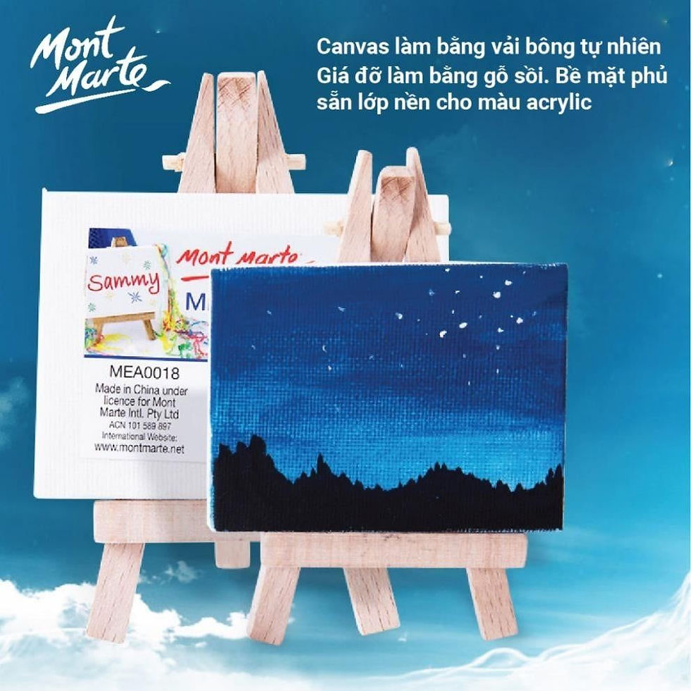 Hình thu nhỏ: Khung Canvas Mini kèm giá đỡ - Mini Canvases Easel 8x10cm MEA0019
