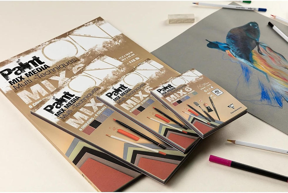 Hình thu nhỏ: Sổ giấy màu Clairefontaine Paint On MIX6 250gsm