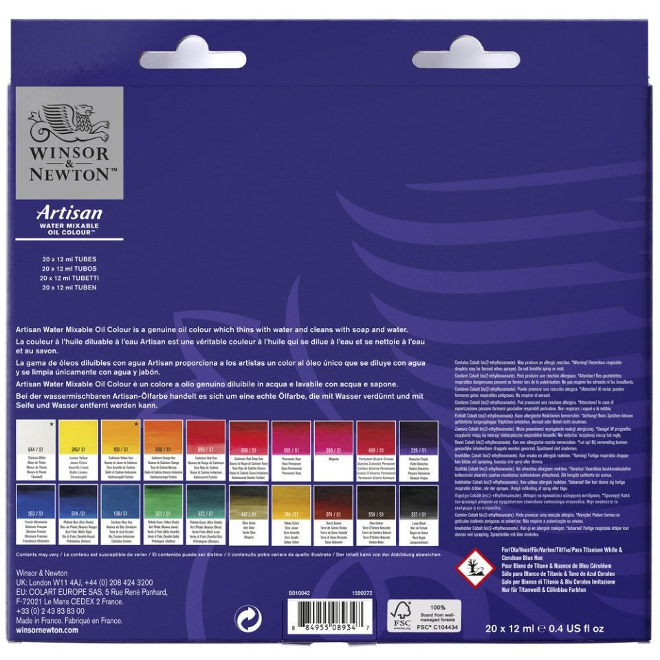 Hình thu nhỏ: Set sơn dầu gốc nước Artisan 20x12ml