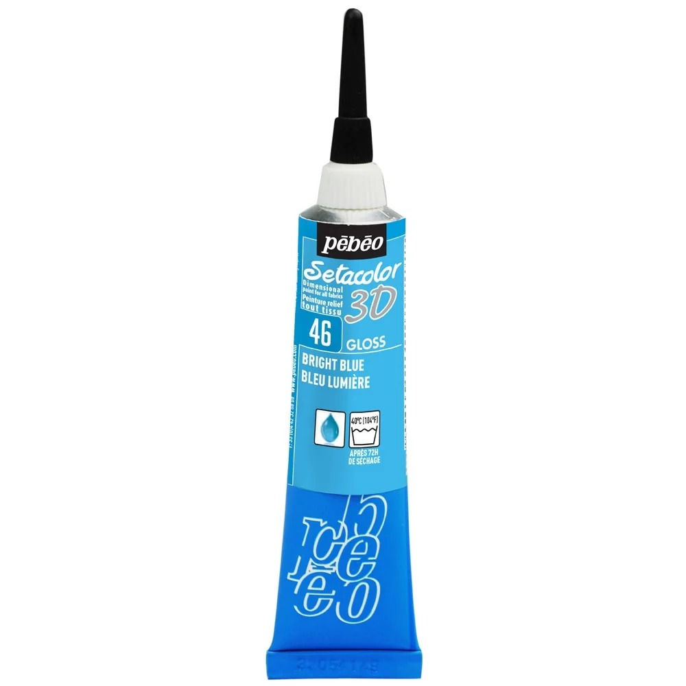 Viền vải SETACOLOR 3D GLOSS EFFECT 20 ML Bright Blue (46)