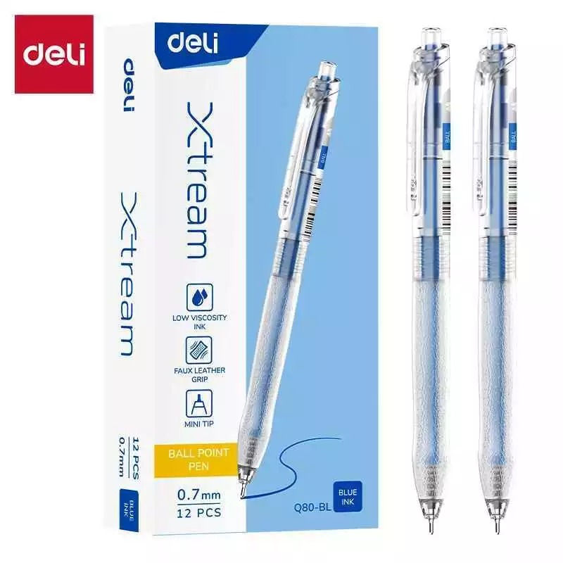 Hình thu nhỏ: Bút bi Deli 0.7mm Q80-BL (Xanh)