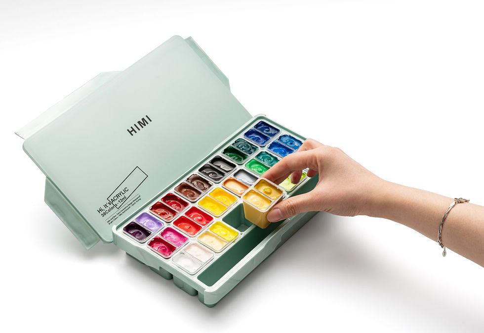 Hình thu nhỏ: Bộ màu Acrylic Himi (Miya) Twin-Cup 36 màu x 12ml