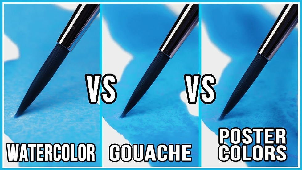 Watercolor vs Gouache vs Poster
