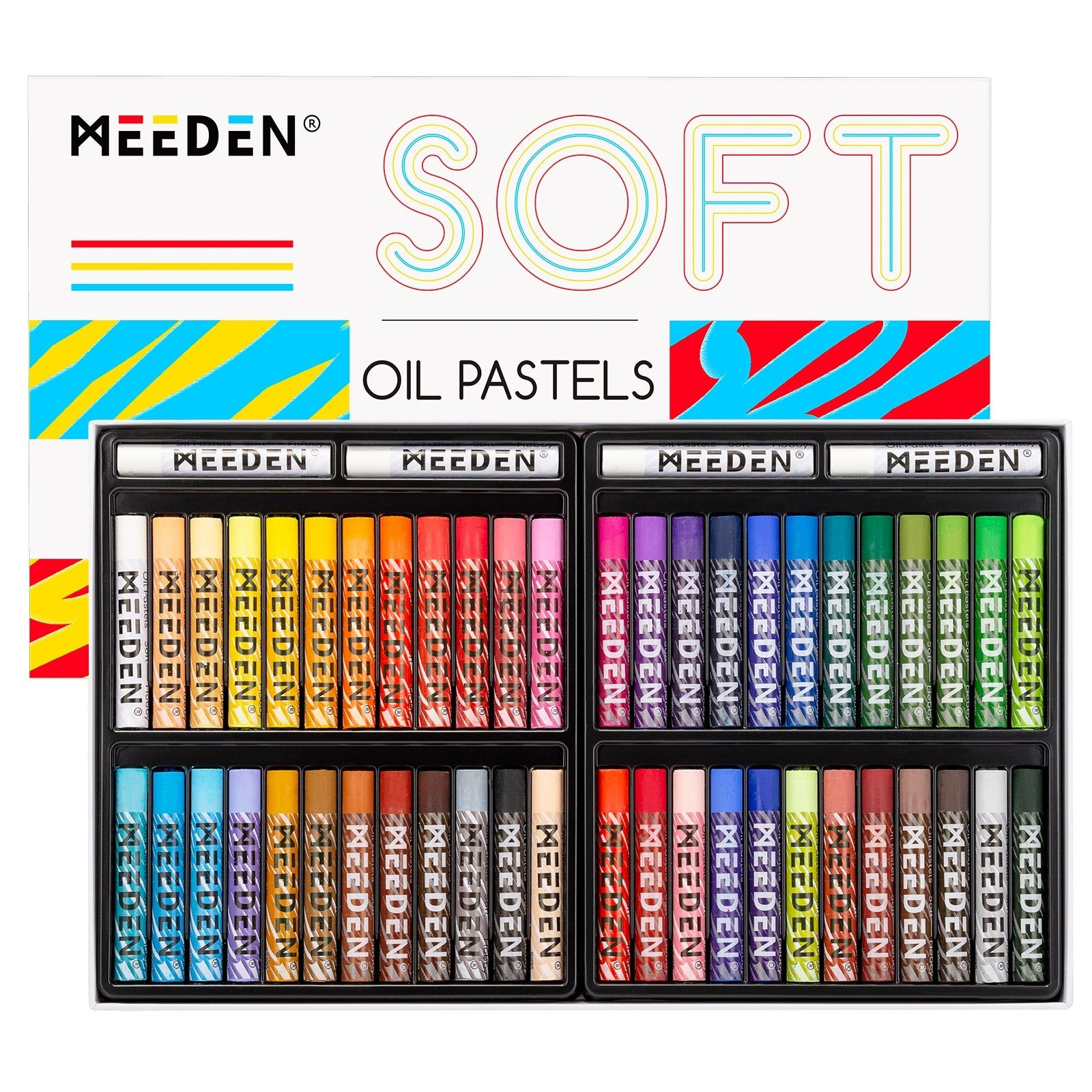 Sáp dầu Meeden 48 màu + 4 cây trắng - Meeden Soft Oil Pastel Set 48+4