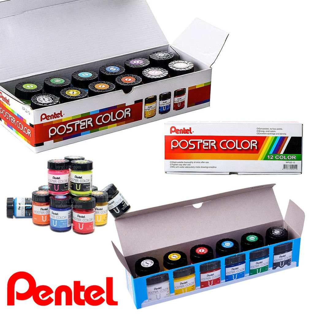 Set 12 màu Poster Pentel (bản nội địa)