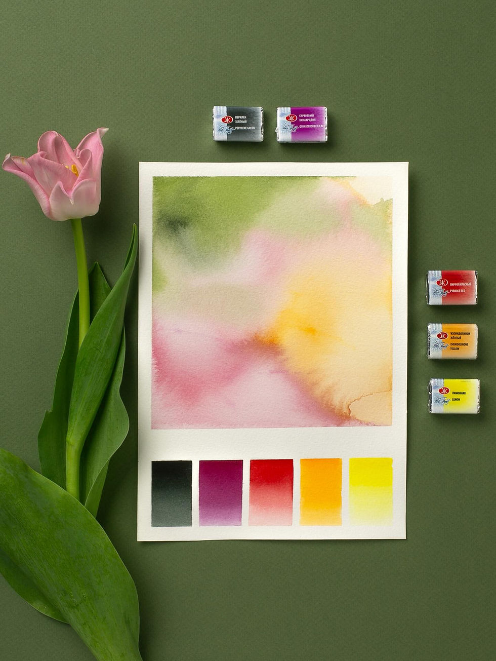 Thumbnail: Bộ màu nước hộp nhựa White Nights Set 12x2.5ml Atlas Botanical
