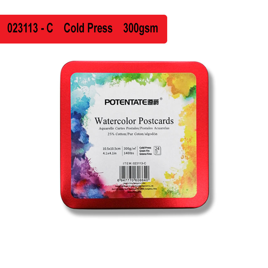 Hình thu nhỏ: Giấy postcard màu nước Potentate hộp vuông 300gsm vân sần