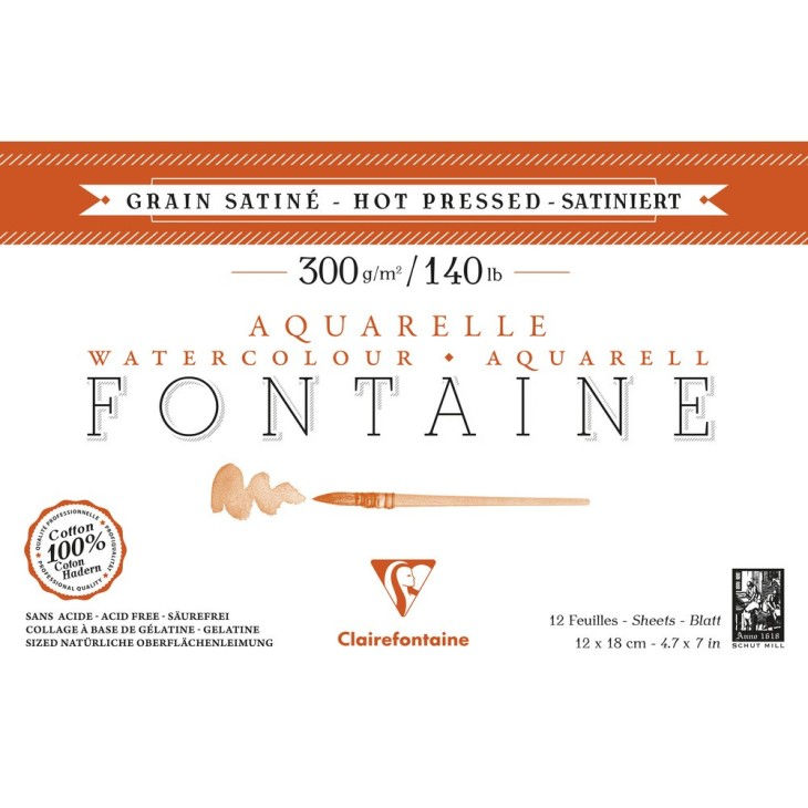 Thumbnail: Aquarelle Fontain Clairefontaine notebook 300gsm smooth grain