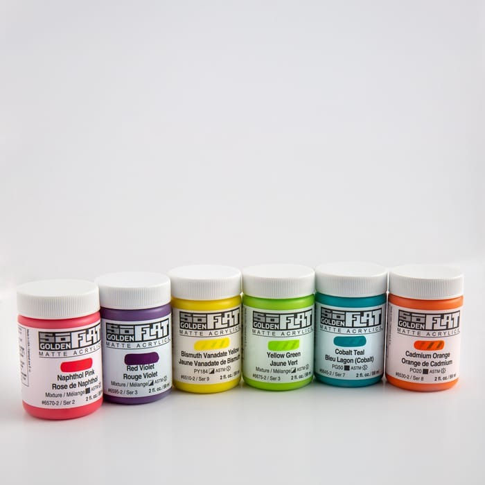 Hình thu nhỏ: Golden Soflat Zing Set Matte acrylics 2oz - 59ml x 6 colors