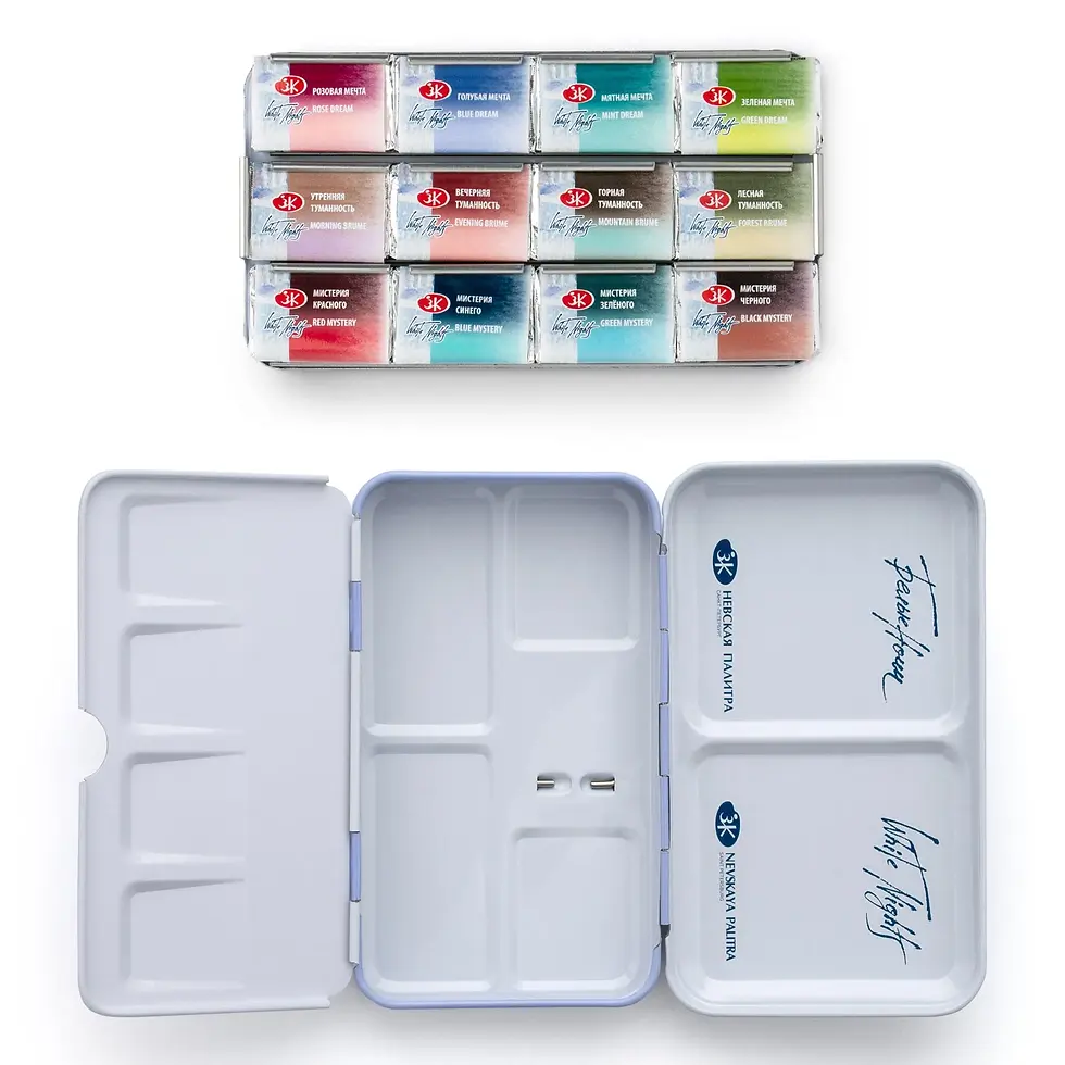 Hình thu nhỏ: Bộ màu nước tách lớp White Nights Metal Box Set 12x2.5ml Metamorphosis
