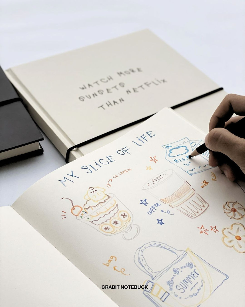 Hình thu nhỏ: Sổ Crabit A5 190gsm 1767 (Cute But Over Thinker)