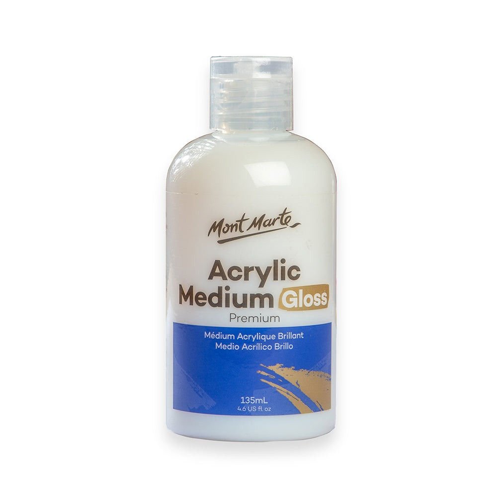 Acrylic Medium Gloss Premium Mont Marte 135ml - Dung môi tạo độ bóng