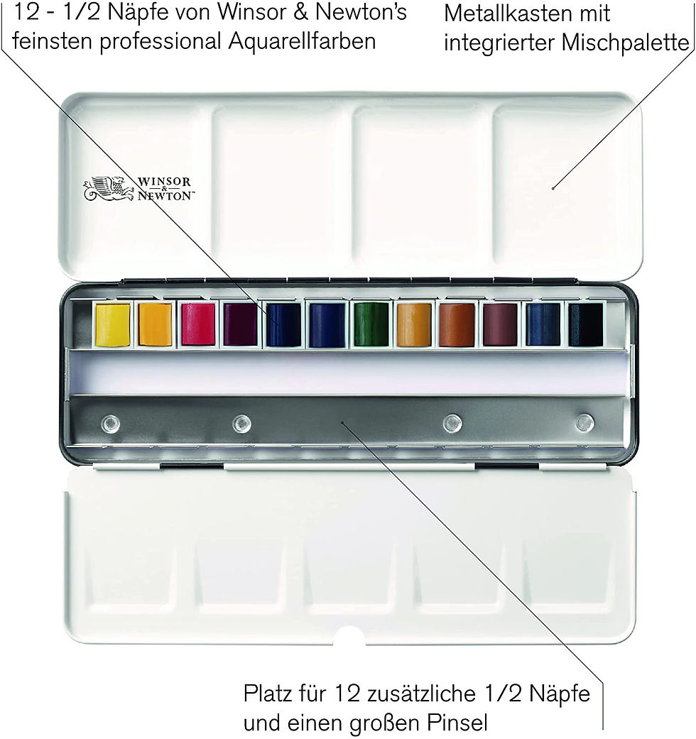 Hình thu nhỏ: Bộ màu nước cao cấp Winsor & Newtons Set 12 Customisable Travel Tin