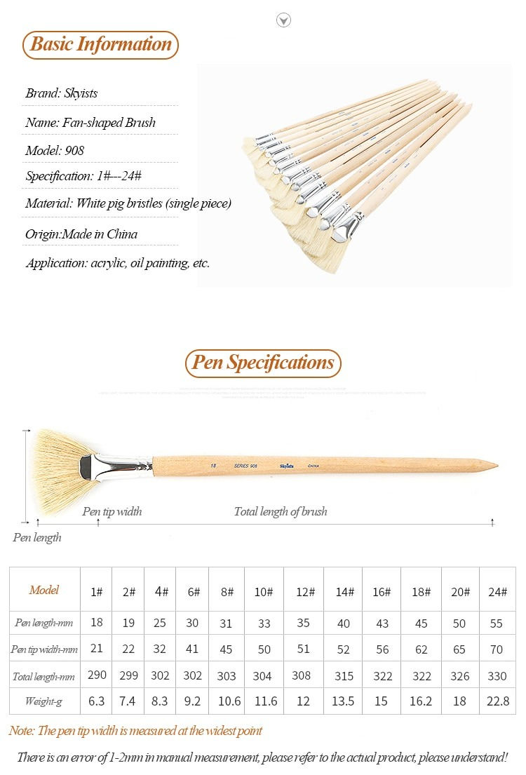 Thumbnail: Skyist 908 Boar Bristles Fan Brush