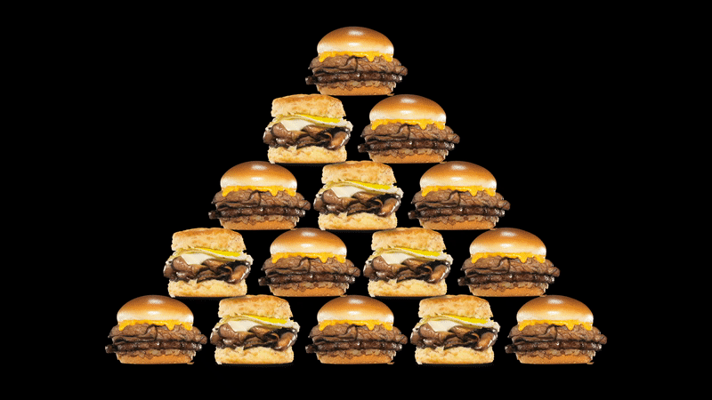 CarlsJR_Animation_Coin Burger Pyramid.gi