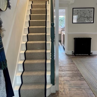 Refurbished and redecorated staircase