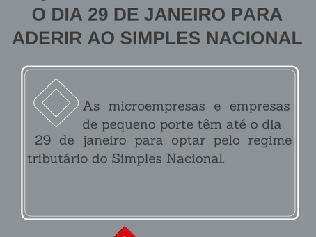 Pequenas empresas têm até o dia 29 de janeiro para aderir ao Simples Nacional