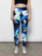active-wear leggings with allover print