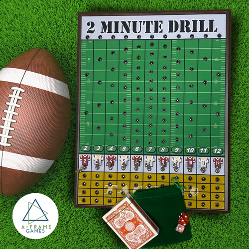 Football Board Game '2 Minute Drill' Tabletop Game A