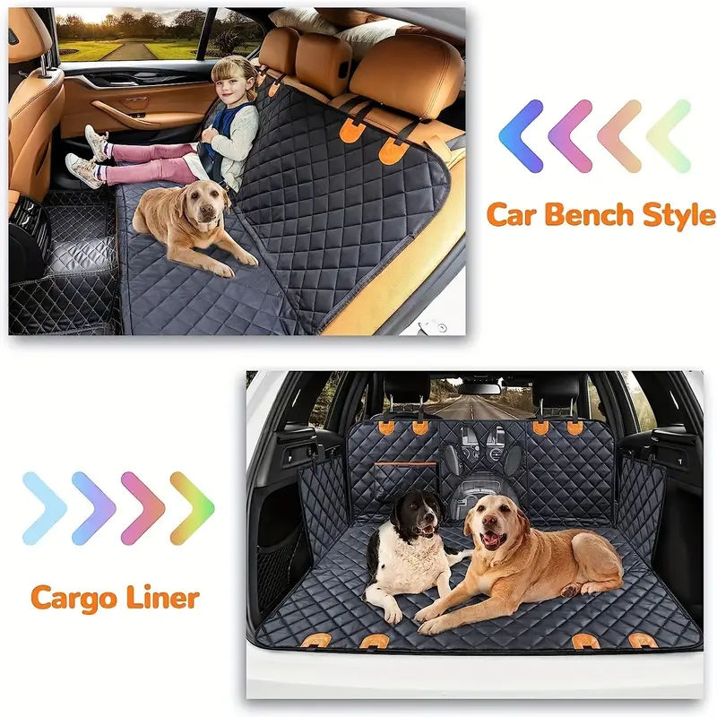 Thumbnail: Capa universal para assentos traseiros de carro, rede de carro para cães 100% à 