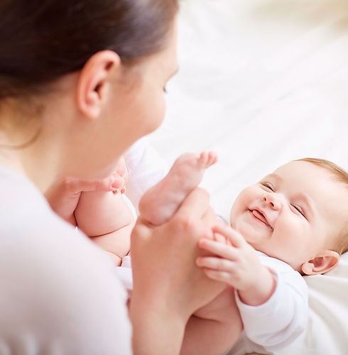 Mother with baby.